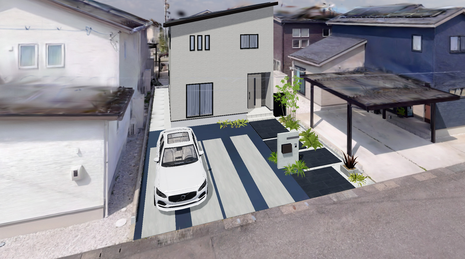 設計メッシュを重ねる